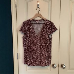 Rebecca Taylor Francesca Silk Top Floral  Size 10